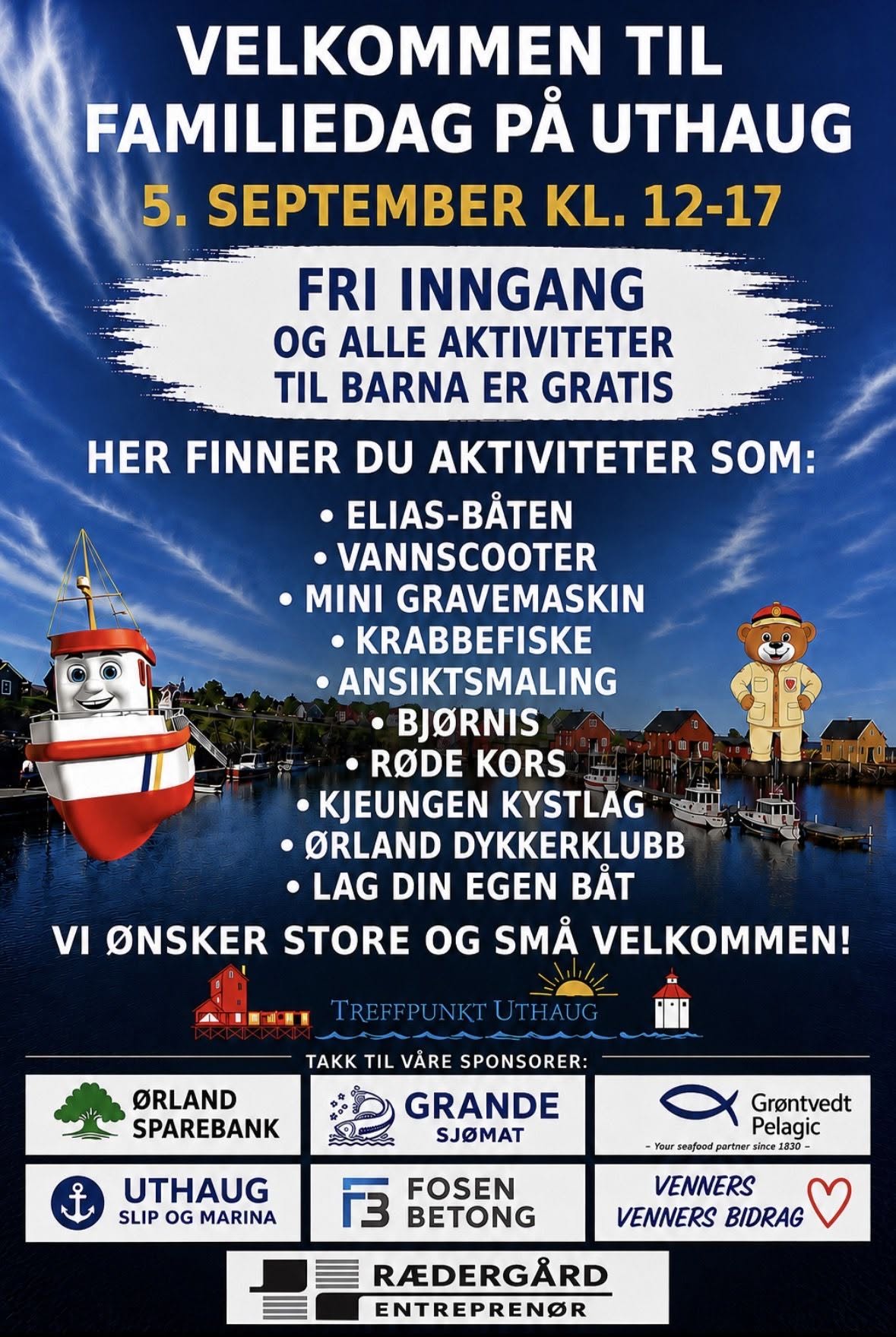 Artikkelbilde til artikkelen Familiedag på Uthaug 5. september 2026